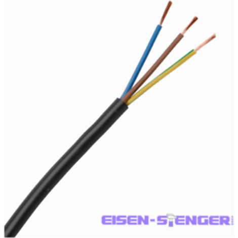 Kopp - Mittlere Schlauchleitung H05VV-F 3Gx1,5mm², 3-adrig, 25m Ring, schwarz - 153725001