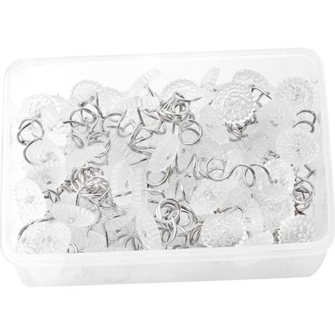Clous spiralés transparents fixation sans traces lot de 100 (1/5)