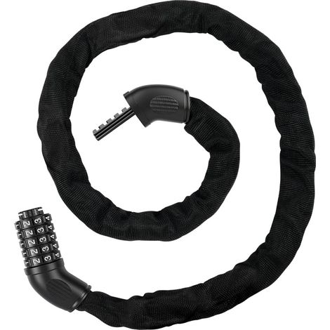 Chaîne Antivol Vélo, Chaîne Cadenas Vélo, Noir 80 CM (1/5)