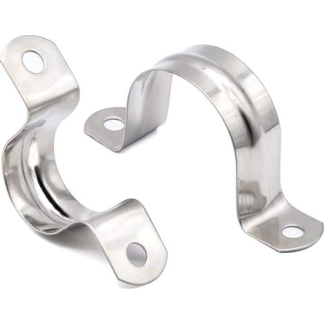 Colliers de serrage en U - Acier inoxydable 304, colliers de serrage pour tubes de Ø 25 mm Colliers de serrage en U (lot de 20)