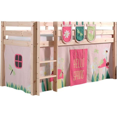 Pack - Lit Enfant, Tente & 3 Pochettes "Pino Spring" Naturel (1/4)
