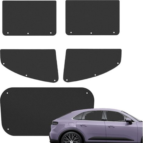 Protection Solaire pour Voiture,Store Latéral Pare-Soleil - Isolant Thermique Bloqueur UV Rideau Intimité Noir Montage pour Vitres Côté Camion Fourgon Voyage Stationnement (1/5)