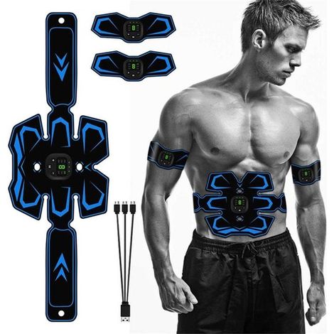 Estimulador muscular abdominal - Entrenador muscular - Entrenamiento muscular corporal - Tecnología EMS - Sesión de 20 minutos - A (1/5)