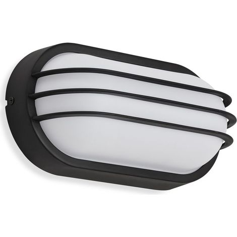LED Außenwandleuchte Außenlampe IP 44 4000K 12W schwarz Kunststoff Telefunken
