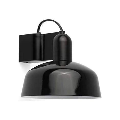 Faro Tatawin Lampada da parete a cupola nera, nero lucido 1x E27 (1/2)