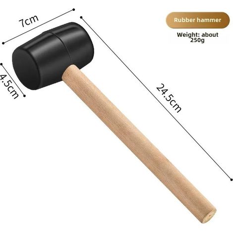Herramienta manual de acero inoxidable para abrir cocos, extraer la pulpa y el jugo (raspador de coco y martillo de goma). (1/4)