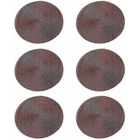 Lot de 6 sets de table unis résistants à la chaleur, en polypropylène écologique, sets de table décoratifs pour un usage quotidien (1/5)