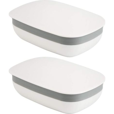 Porte-Savon de Voyage 2 Pièces en Plastique avec Couvercle, Boîte à Savon Étanche Portable Anti-fuites pour Voyages (1/5)