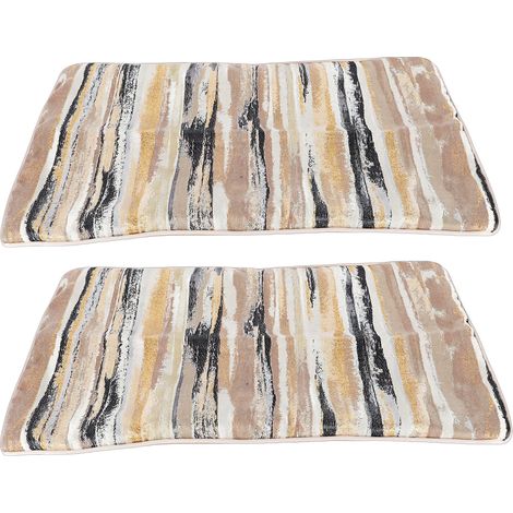 Lot de 2 housses de coussin décoratives en polyester, style bohème moderne, pour canapé, lit ou salon, noir et or, 50,8 x 30,5 cm / 20 x 12 pouces (1/5)
