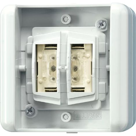 Jung KNX Taster BA – Tasterstellung – 2fach, WG 800 8472.01 LED W (1/2)