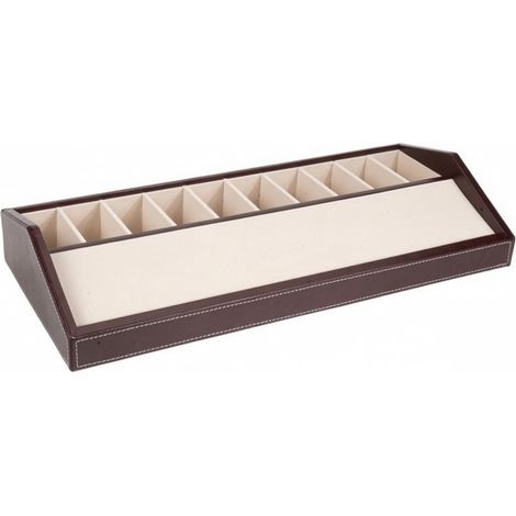 Neat Belt Display Stand with Multiple Vertical Dividers, Green, Belt Organizer, for Countertop, Shop, Showcase, PU (1/5)
