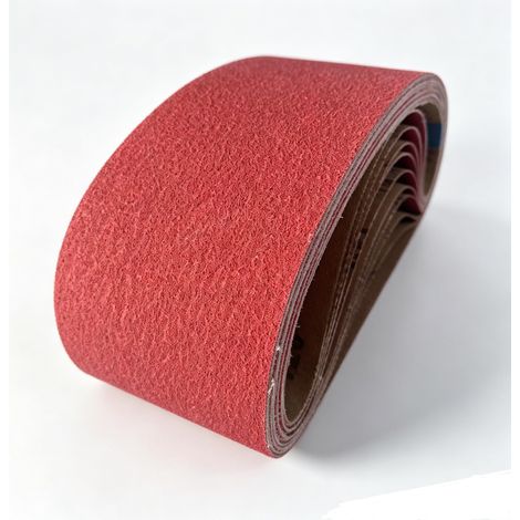 Lot de 8 bandes abrasives céramiques 75 x 533 mm Grain 120 (1/4)