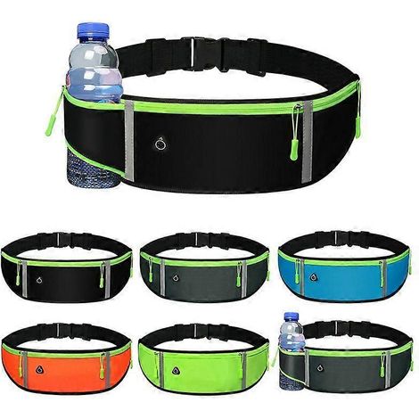 Sac banane de sport pour femmes et hommes, ceinture de course, sac banane imperméable, portefeuille, pochette pour téléphone portable, sac banane de gym (1/5)