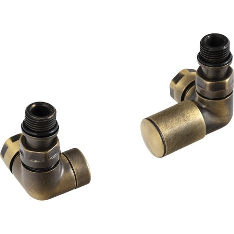 CORNER SIMPLY Radiateur sèche-serviettes avec valve avant plate, droite, bronze (1/4)