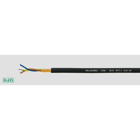 Helukabel 32045 Erdkabel NYY-J 4 G 2.5 mm² Schwarz 50 m