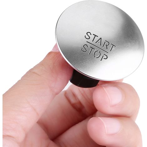 Bouton Démarrage Moteur Sans Clé Start Stop Argent pour Mercedes 2215450714, Interrupteur Allumage Poussoir (1/5)