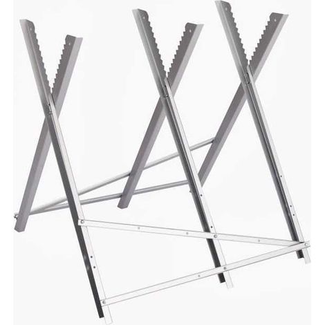 Cavalletto per ceppi di legna ELEM TECHNIC larghezza 80 cm capacità 150 kg angoli 50 60 70°