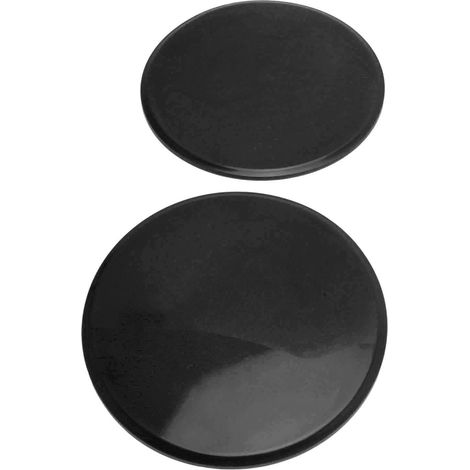 paire de disques de glisse professionnels ronds à double face avec pointes saillantes pour l'exercice, adaptés aux tapis et parquets (noir). (1/5)