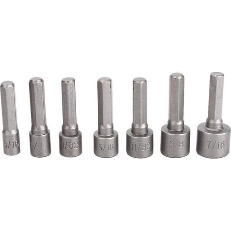 Lot 14 embouts tournevis à écrou – nutdriver – adaptateur fort – douille hexagonale – power (1/4)