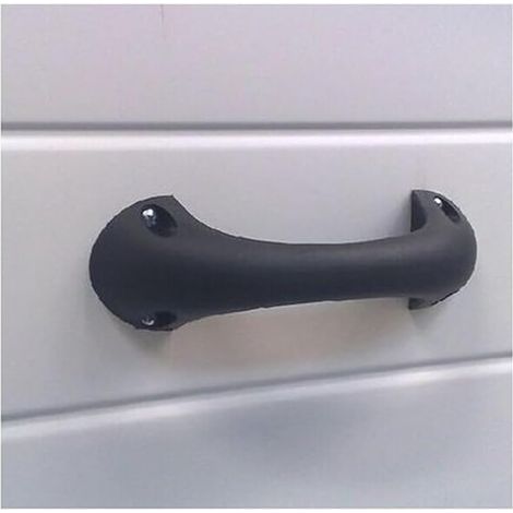 Poignée de porte de garage en plastique - Poignée de porte de garage classique - Noir