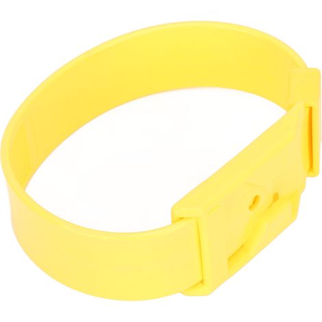 Lot de 10 colliers d'identification pour chèvres et moutons, anneaux de marquage pour bétail, matériel agricole, 36 cm, jaune (1/5)