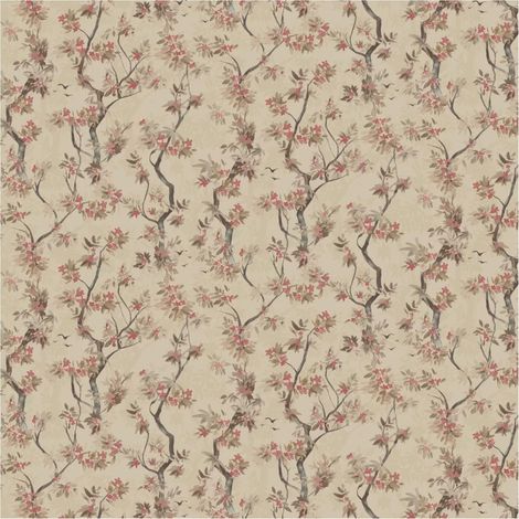 Holden Folia Raupe Red Vinyl Tree Blossom Wallpaper Modern Paste The Wall (1/4)