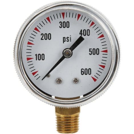 Pair Jauge de pression radiale Y50 0-600psi avec raccord laiton 1/4 NPT pour mesure de pression