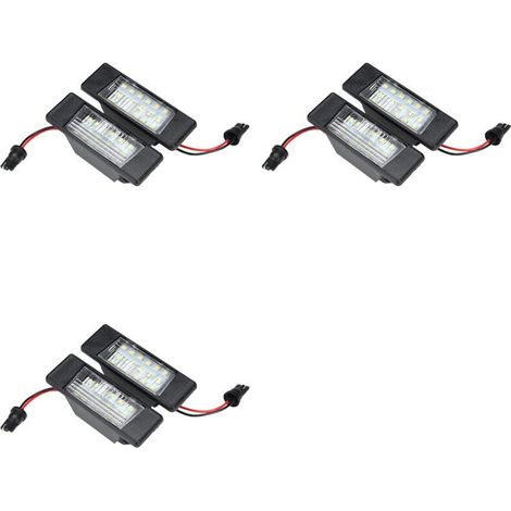 Set di 6 luci targa in plastica con 18 LED, adatte per Nissan Qashqai, X-Trail, Juke e Primera, con funzione di illuminazione. (1/3)