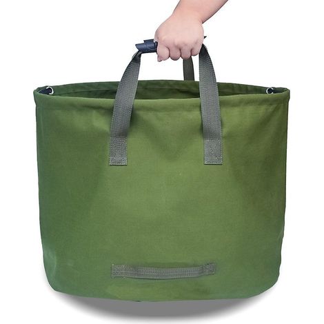 Sac de jardin pliable de 63 gallons sac de jardinage réutilisable en toile sac à ordures étanche pour feuilles de jardin sac à ordures cour-Ensoleillé (1/2)