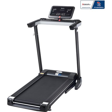 Tapis roulant pieghevole per casa 128 x 71 x 122 cm schermo lcd 12 programmi assorbimento urti moderno in acciaio nero 210006698