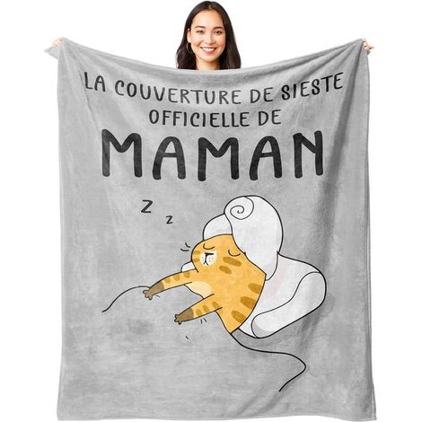 Cadeaux Noël, Cadeaux Maman,Cadeau Anniversaire Maman, Cadeau Fête des Mères, 150x200cm Personnalisé Plaid Couverture Polaire (1/5)