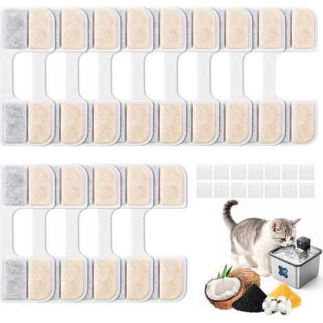 Lot de 14 filtres pour Fontaine à Chat FN-W17 3,2L (1/5)
