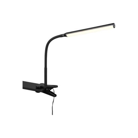 Trio Lighting Flexo LED para lectura con Pinza NEVADA Regulable y Táctil 600lm 3000+4000+5000K Negro (1/5)