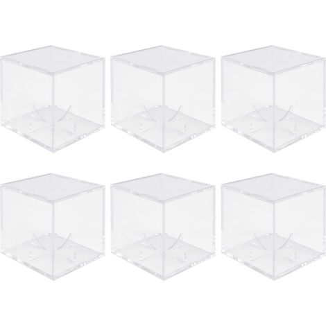 Lot de 6 vitrines pour balles de baseball, boîte de présentation en acrylique avec protection UV, vitrine transparente pour balles autographiées et souvenirs (1/5)