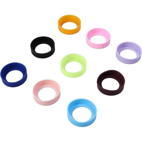Lot de 4 dessous de tasse en silicone résistant à la chaleur, porte-bouteille, tapis isolant antidérapant, 65 mm (couleur aléatoire)-4pcs (1/3)