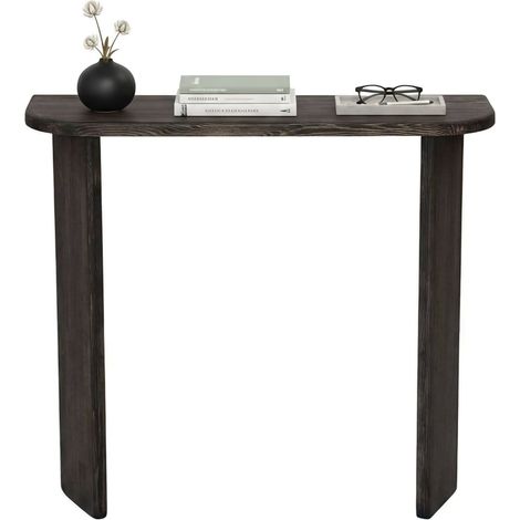 Dmora - Konsolentisch Astralis, Ausziehbarer Mehrzwecktisch, Eingangskonsole, Regal mit Erweiterungen, 100x30h90 cm, Anthrazit, mit verstärkter Verpackung