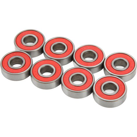 8 Roulements à Billes 608RS ABEC 9 en Acier Carbone Scellés 8x22x7mm pour Skateboard et Patins à Roulettes Rouges (1/5)