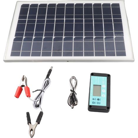 Kit Panneau Solaire 100W 18V Monocristallin avec Contrôleur MPPT Double USB Type-C pour Camping-Car Bateau (1/5)