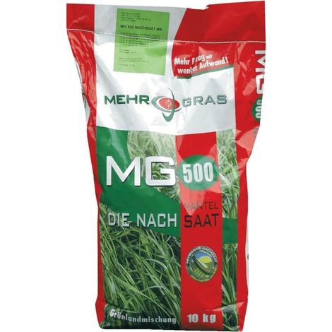 MG 505 prairie, réensemencement, semences enrobées avec du trèfle blanc 10 kg graines de pâturage, graines de graminées, semences