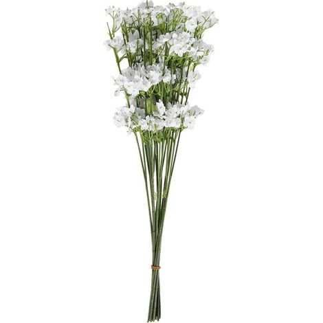 12 tiges artificielles de gypsophile blanche, bouquet de soie, gypsophile (1/5)