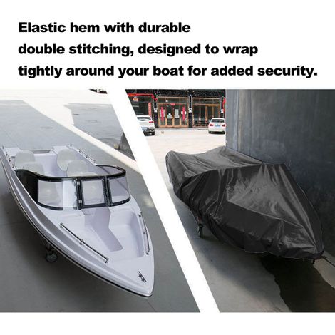 Housse bateau imperméable Oxford 300D argentée 530x290cm – Protection UV anti-écrasement pour yacht 4.27-4.88m (1/5)