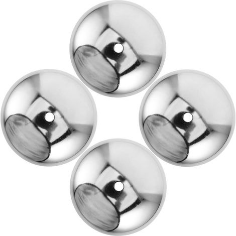 4 Pièces Cache Plafonnier Rond en Métal Argenté 8x8x1 Cm Trou Unique 1 Cm, Support Stable et Remplacement Facile Suspendre Vintage et Réparation DIY (1/5)