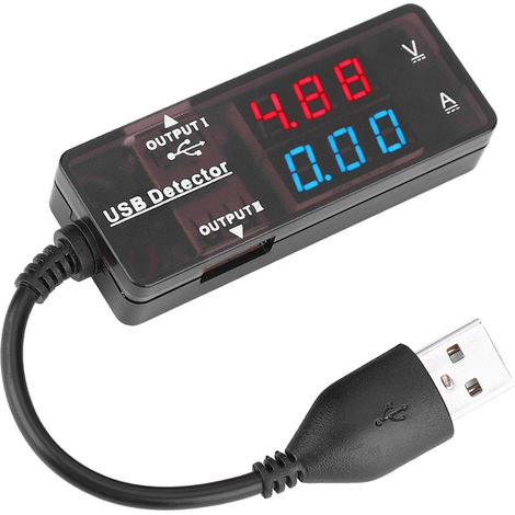 YB26VA Dual-Display USB-Anzeige Voltmeter Amperemeter Spannungs- und Strommesser Batteriekapazitätstester zweifarbig (1/5)