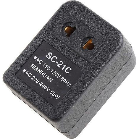 110 V (US) auf 220 V (US/EU) Aufwärtsspannungswandler, Schwarz, 1 Stück (1/5)