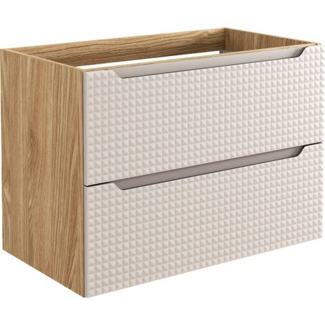 Meuble sous-vasque 80 cm - H 57 x L 80 x P 46 cm - Splendor Beige - Livraison gratuite