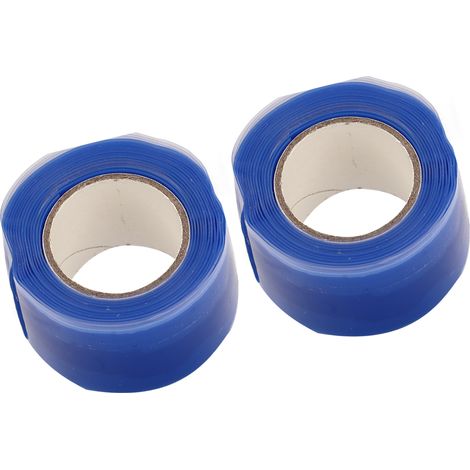 Lot de 2 bandes adhésives en silicone auto-adhésives et flexibles, double face, pour canoë, kayak, bateau dragon en fibre de carbone, bleu (1/5)