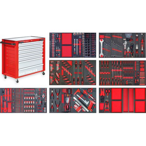 Servante d'atelier complète PRACO XL 514 outils MW Tools MWE512G2P (1/5)