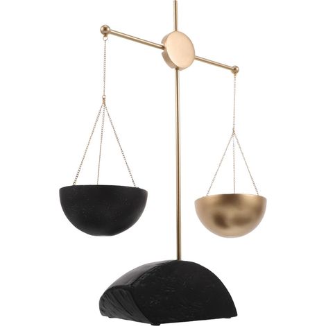 Petite Balance Métal Sculpture Échelle Décoration pour Chambre et Bureau Figurine Vintage Ornement de Justice (1/5)