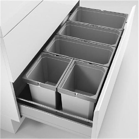 Naber Cox® Box 235 S/1000-5, Abfallsammler für vorhandene Auszüge, hellgrau (1/2)