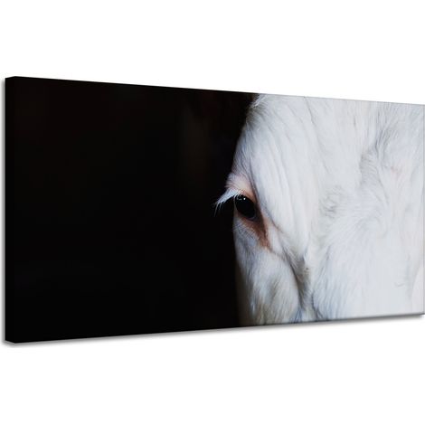 Leinwanddruck „Tiere: Auge einer Kuh“, 120 x 60 cm